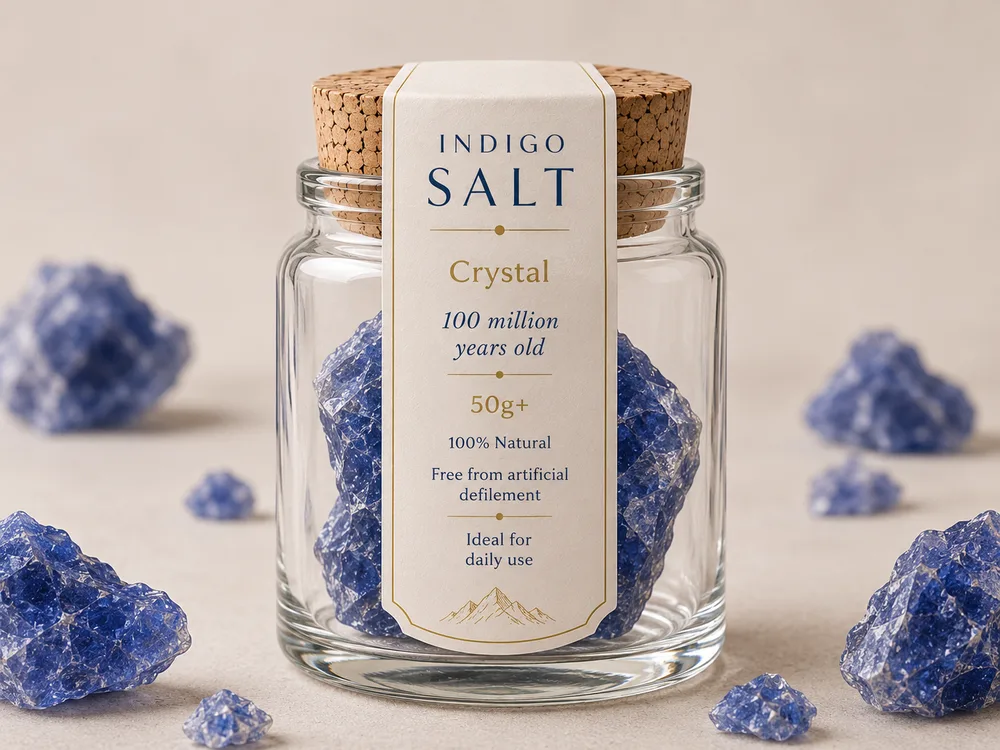 Crystal collection jar with raw crystals